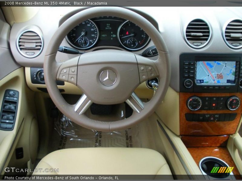 Black / Macadamia 2008 Mercedes-Benz ML 350 4Matic