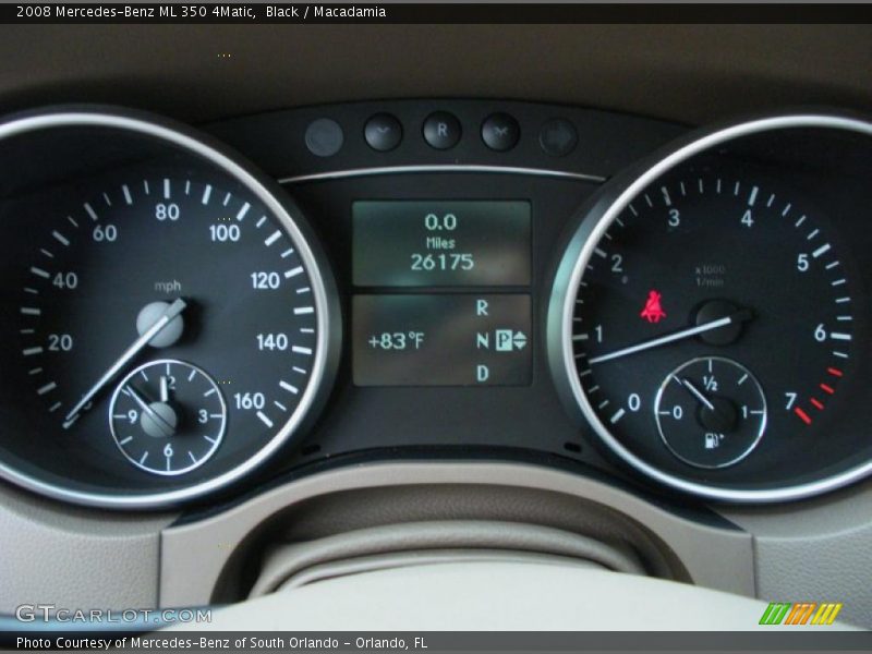 Black / Macadamia 2008 Mercedes-Benz ML 350 4Matic
