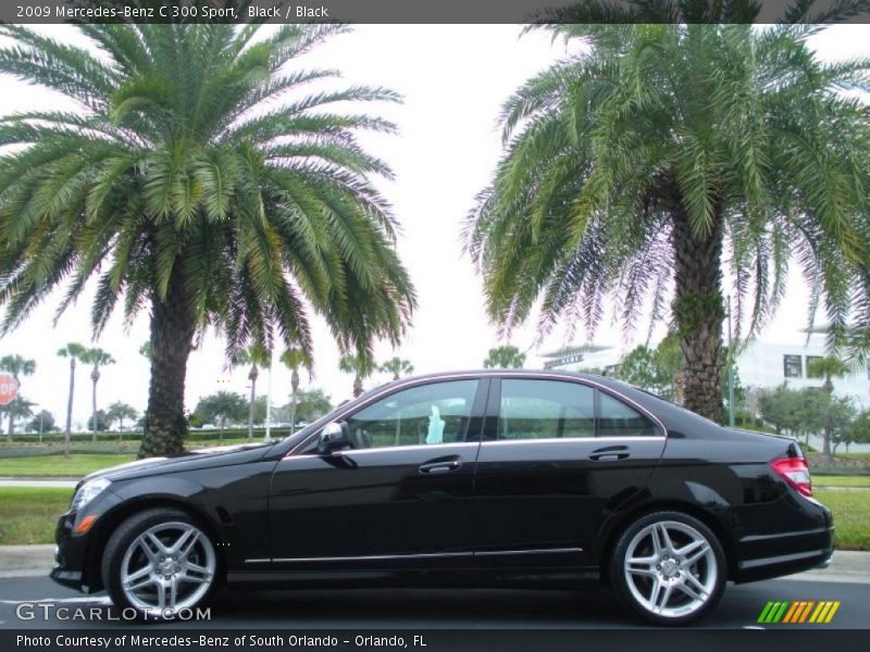 Black / Black 2009 Mercedes-Benz C 300 Sport