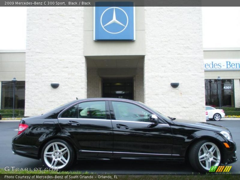 Black / Black 2009 Mercedes-Benz C 300 Sport