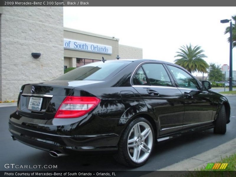 Black / Black 2009 Mercedes-Benz C 300 Sport