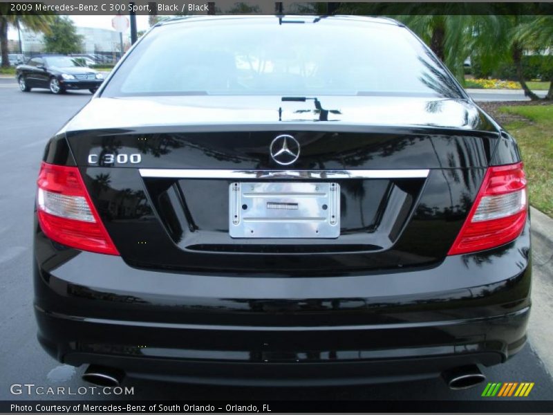 Black / Black 2009 Mercedes-Benz C 300 Sport