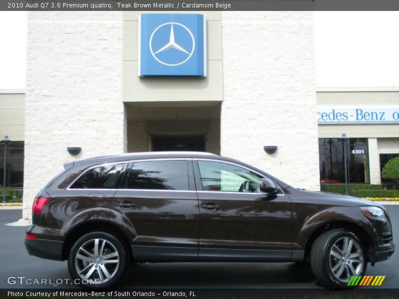 Teak Brown Metallic / Cardamom Beige 2010 Audi Q7 3.6 Premium quattro