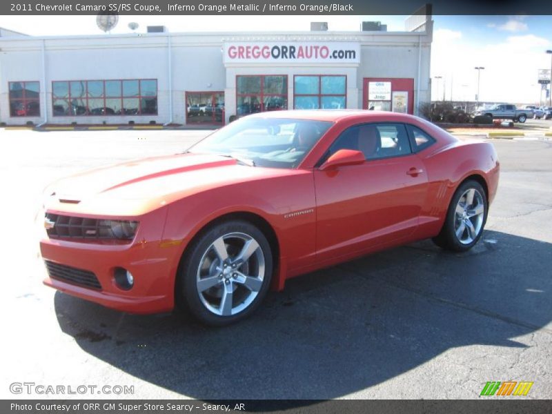 Inferno Orange Metallic / Inferno Orange/Black 2011 Chevrolet Camaro SS/RS Coupe