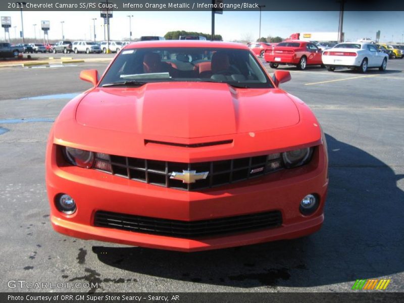 Inferno Orange Metallic / Inferno Orange/Black 2011 Chevrolet Camaro SS/RS Coupe