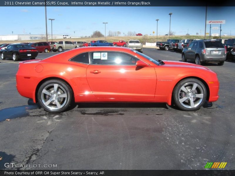 Inferno Orange Metallic / Inferno Orange/Black 2011 Chevrolet Camaro SS/RS Coupe
