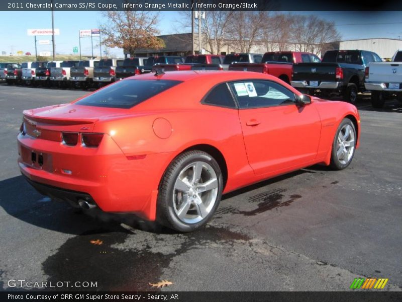 Inferno Orange Metallic / Inferno Orange/Black 2011 Chevrolet Camaro SS/RS Coupe