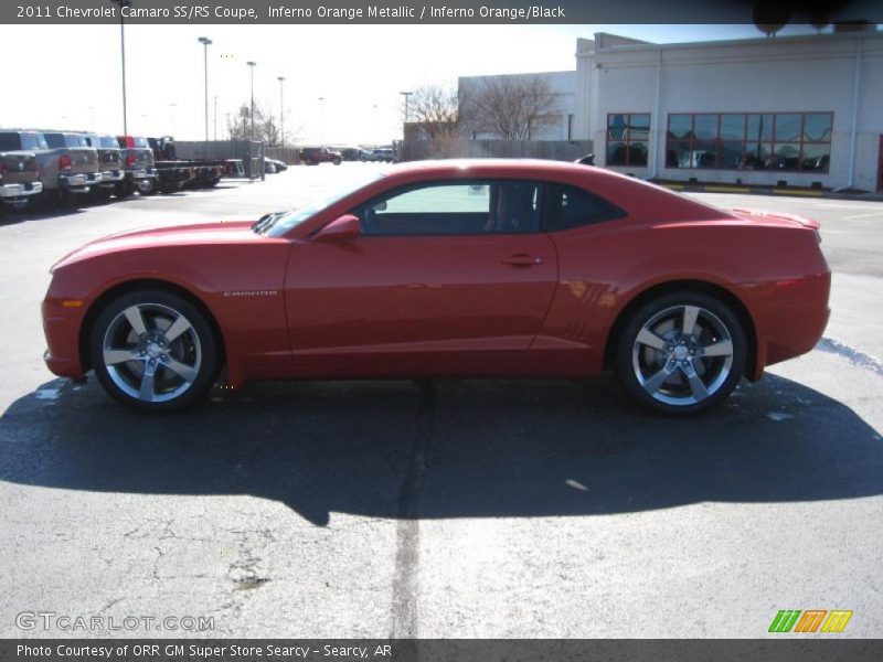 Inferno Orange Metallic / Inferno Orange/Black 2011 Chevrolet Camaro SS/RS Coupe