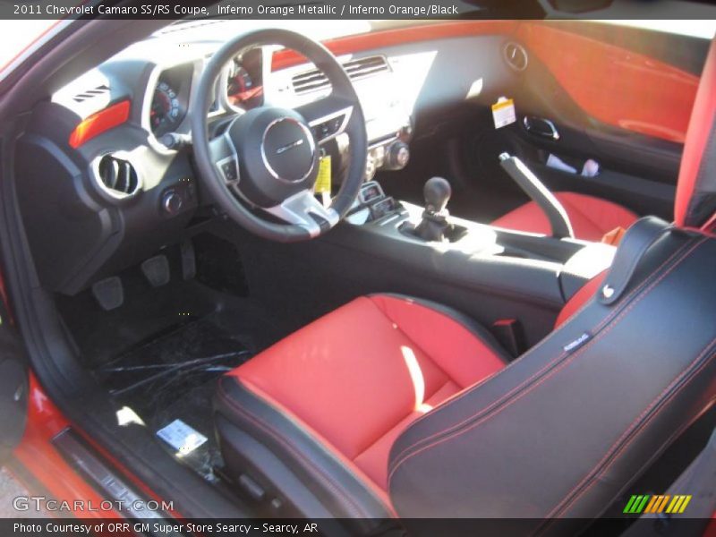 Inferno Orange Metallic / Inferno Orange/Black 2011 Chevrolet Camaro SS/RS Coupe