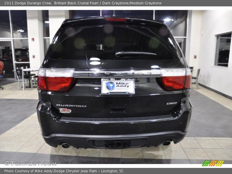 Brilliant Black Crystal Pearl / Dark Graystone/Medium Graystone 2011 Dodge Durango Crew