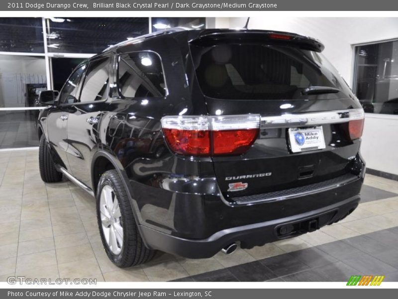 Brilliant Black Crystal Pearl / Dark Graystone/Medium Graystone 2011 Dodge Durango Crew