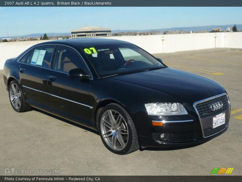 Brilliant Black / Black/Amaretto 2007 Audi A8 L 4.2 quattro
