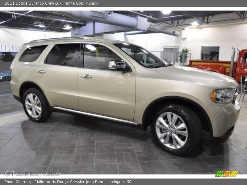 White Gold / Black 2011 Dodge Durango Crew Lux