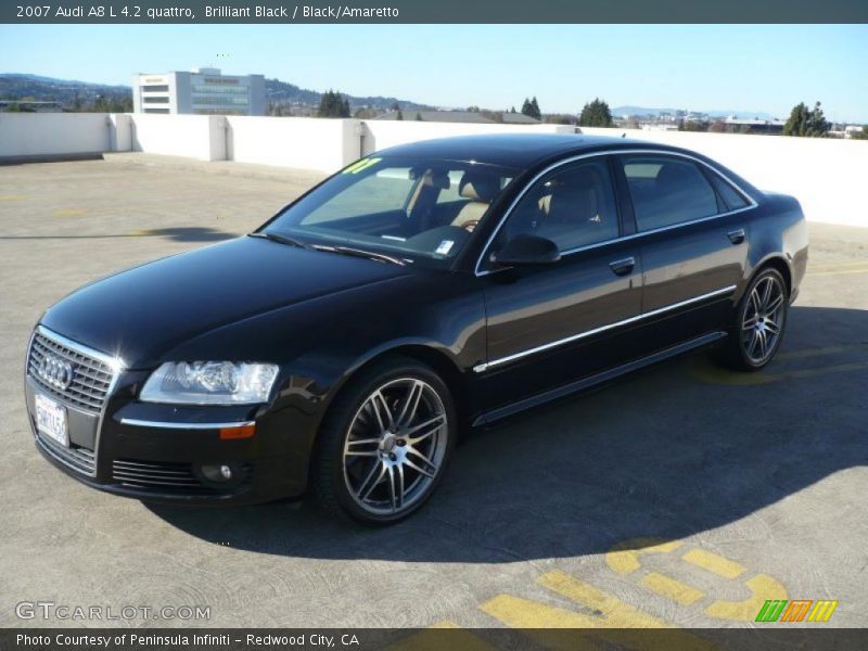 Brilliant Black / Black/Amaretto 2007 Audi A8 L 4.2 quattro