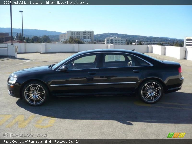 Brilliant Black / Black/Amaretto 2007 Audi A8 L 4.2 quattro