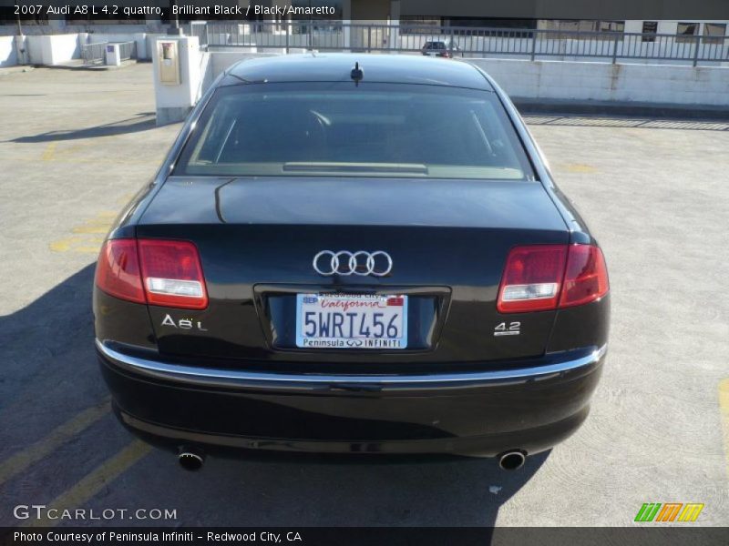 Brilliant Black / Black/Amaretto 2007 Audi A8 L 4.2 quattro