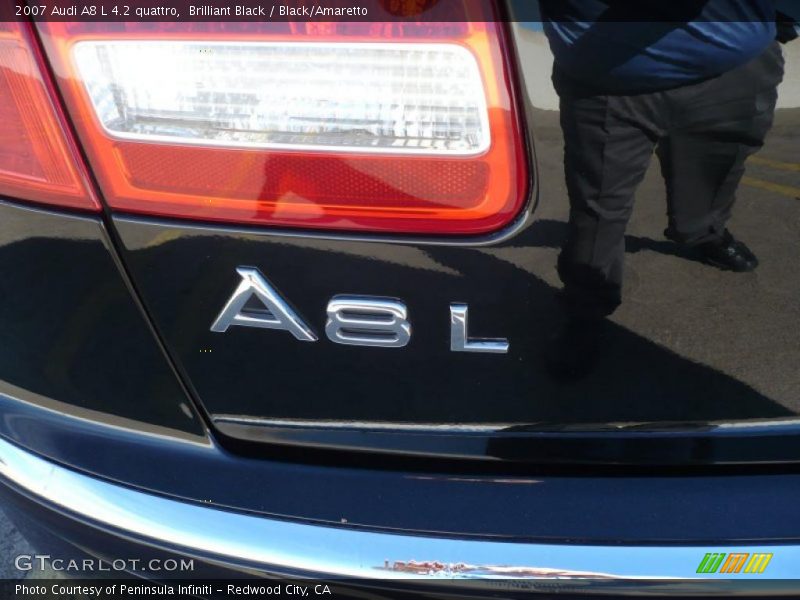 Brilliant Black / Black/Amaretto 2007 Audi A8 L 4.2 quattro