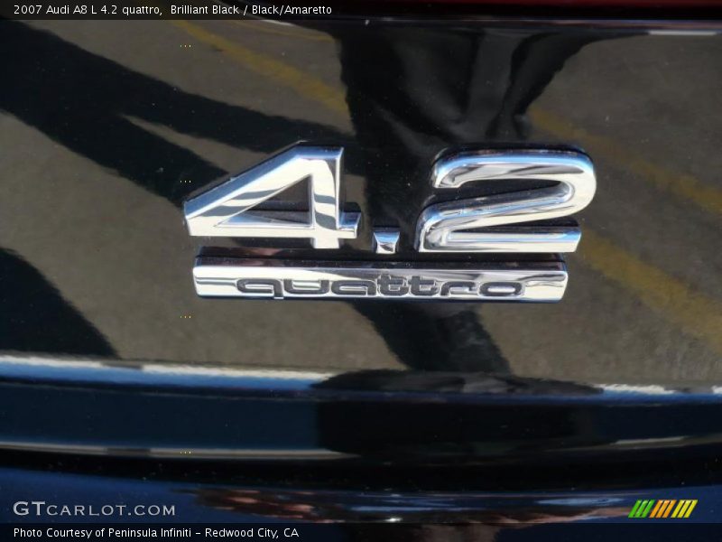 Brilliant Black / Black/Amaretto 2007 Audi A8 L 4.2 quattro