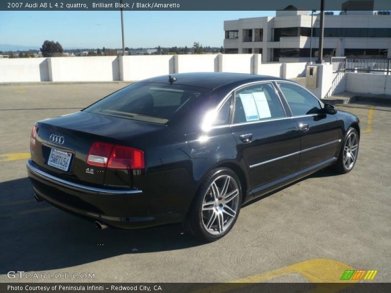 Brilliant Black / Black/Amaretto 2007 Audi A8 L 4.2 quattro