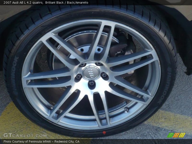 Brilliant Black / Black/Amaretto 2007 Audi A8 L 4.2 quattro
