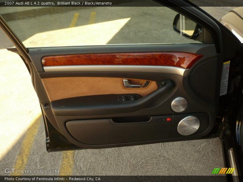 Brilliant Black / Black/Amaretto 2007 Audi A8 L 4.2 quattro