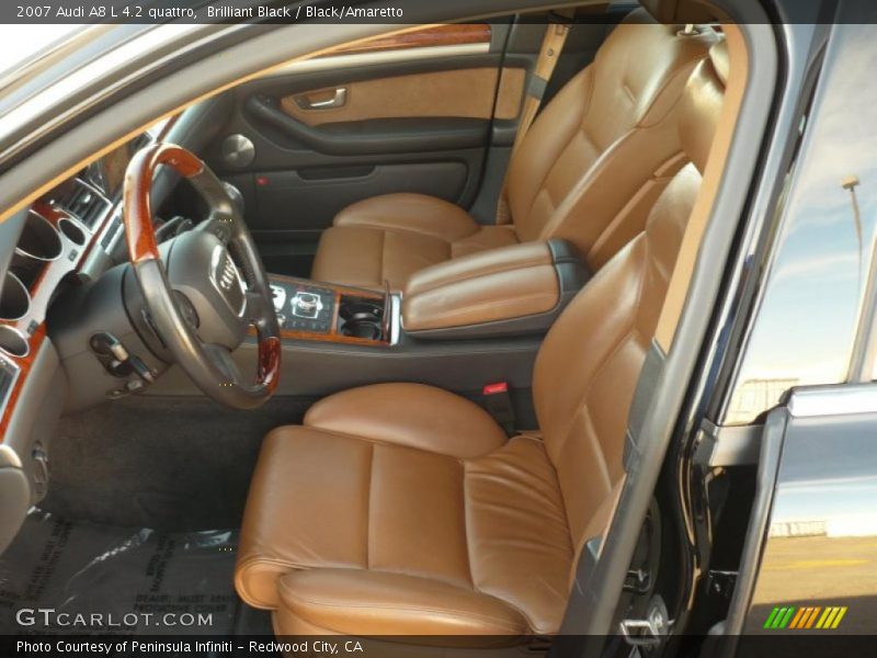 Brilliant Black / Black/Amaretto 2007 Audi A8 L 4.2 quattro