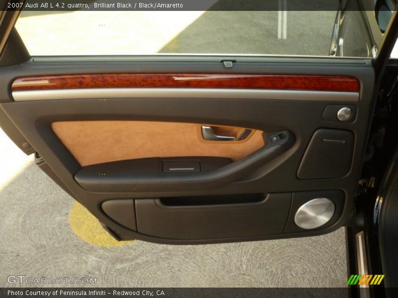 Brilliant Black / Black/Amaretto 2007 Audi A8 L 4.2 quattro