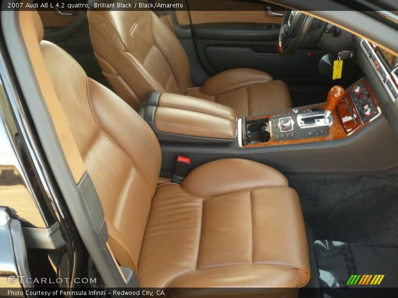 Brilliant Black / Black/Amaretto 2007 Audi A8 L 4.2 quattro