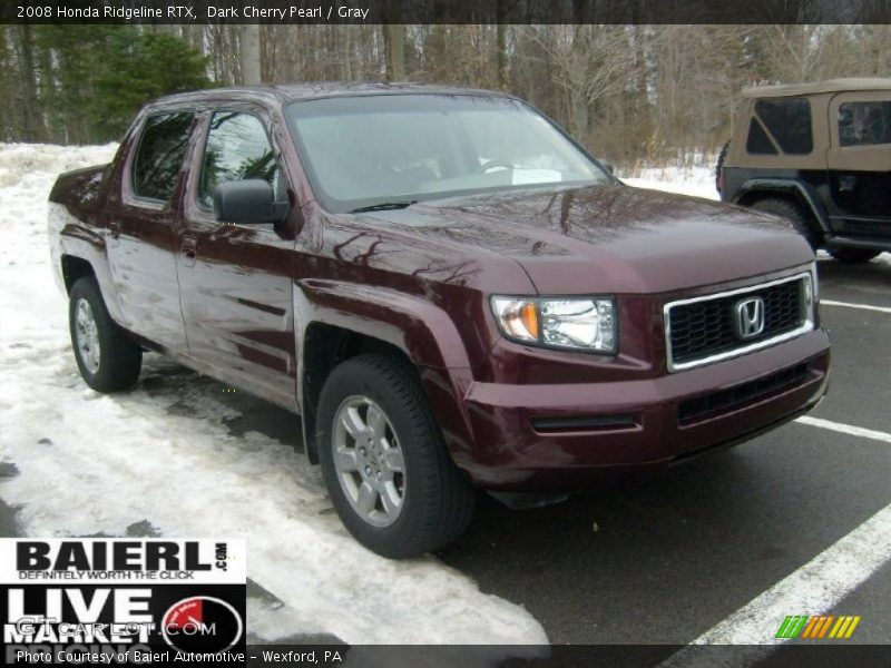 Dark Cherry Pearl / Gray 2008 Honda Ridgeline RTX
