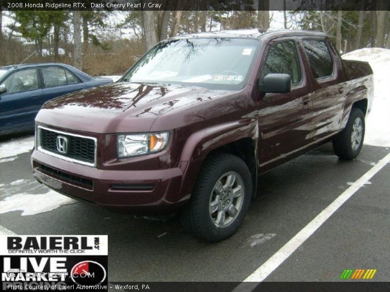 Dark Cherry Pearl / Gray 2008 Honda Ridgeline RTX