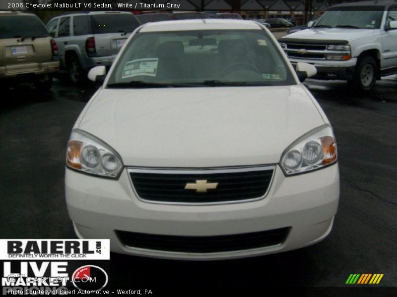 White / Titanium Gray 2006 Chevrolet Malibu LT V6 Sedan