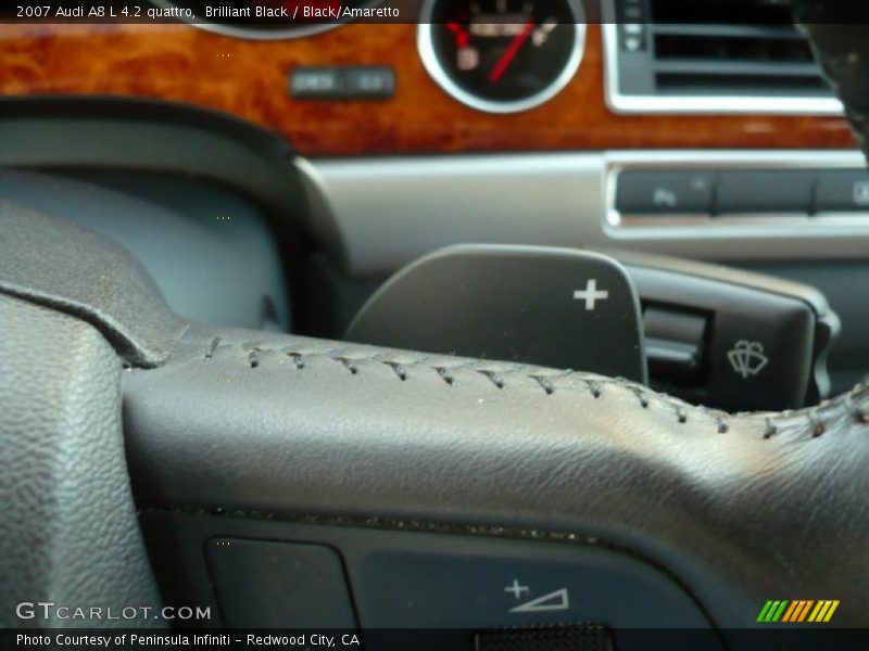 Brilliant Black / Black/Amaretto 2007 Audi A8 L 4.2 quattro