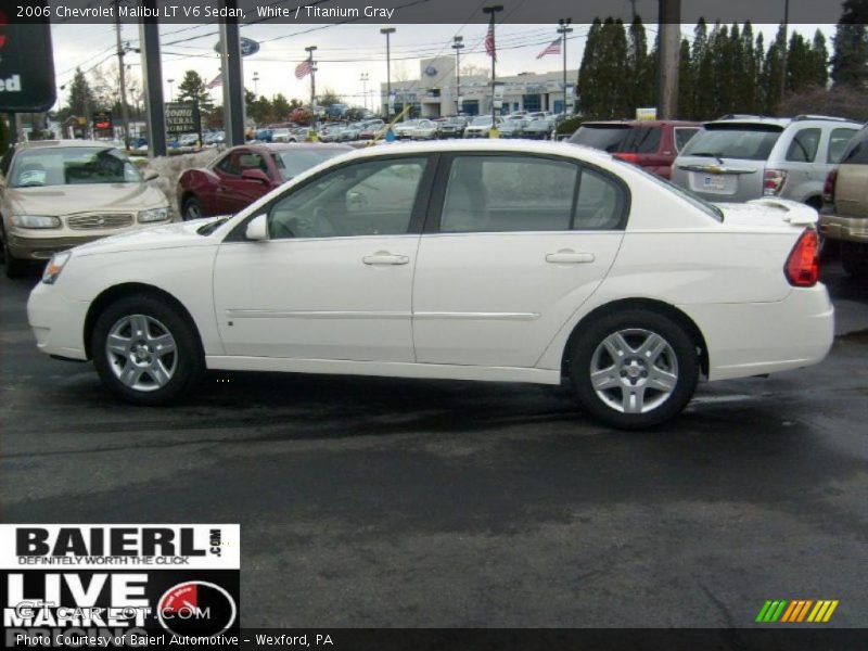 White / Titanium Gray 2006 Chevrolet Malibu LT V6 Sedan