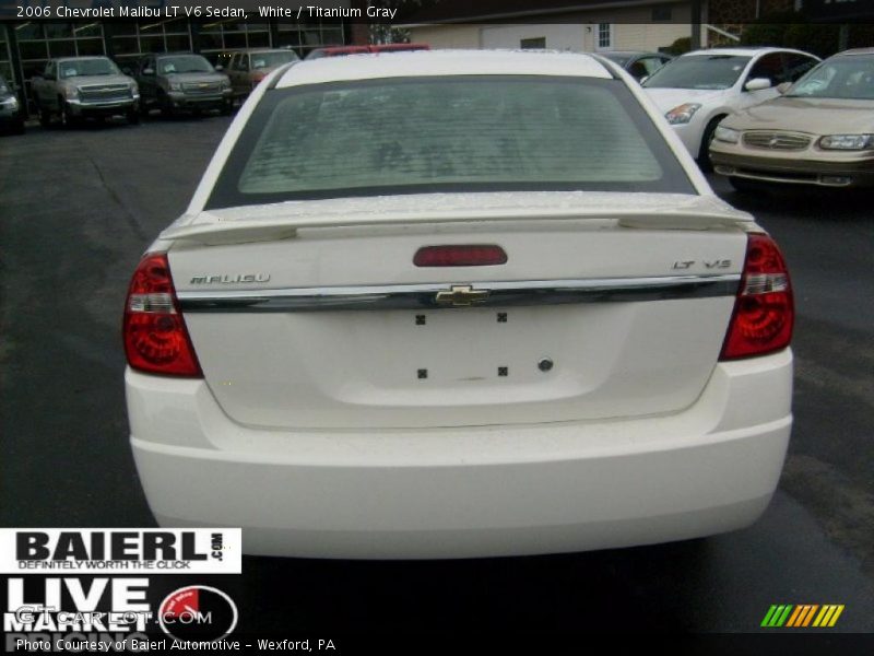 White / Titanium Gray 2006 Chevrolet Malibu LT V6 Sedan