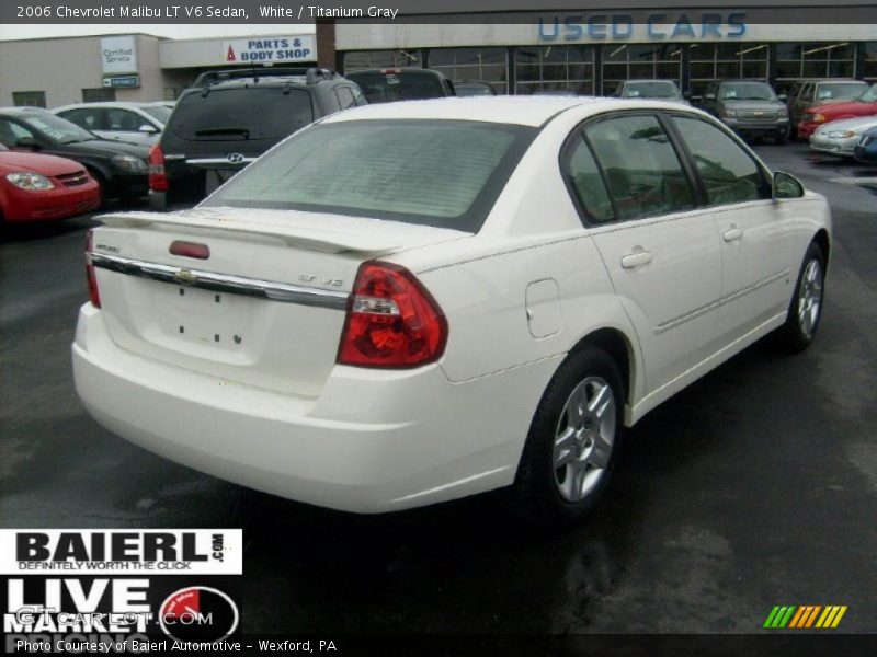White / Titanium Gray 2006 Chevrolet Malibu LT V6 Sedan