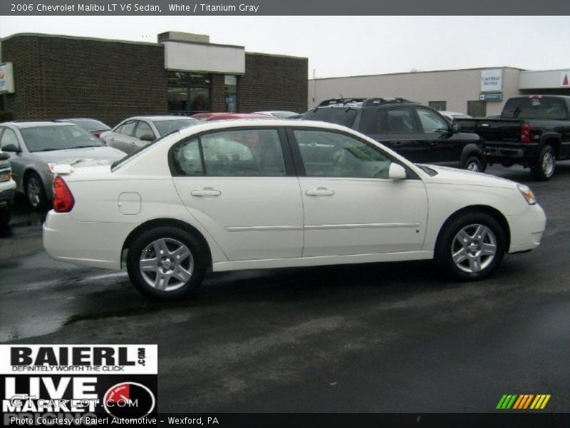 White / Titanium Gray 2006 Chevrolet Malibu LT V6 Sedan
