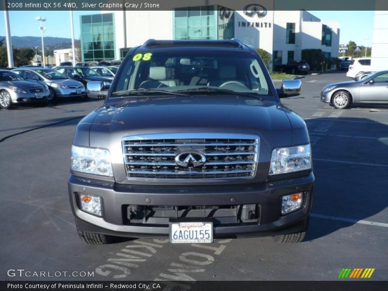 Silver Graphite Gray / Stone 2008 Infiniti QX 56 4WD