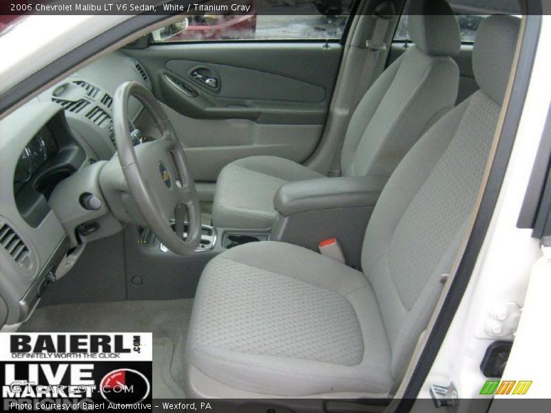 White / Titanium Gray 2006 Chevrolet Malibu LT V6 Sedan