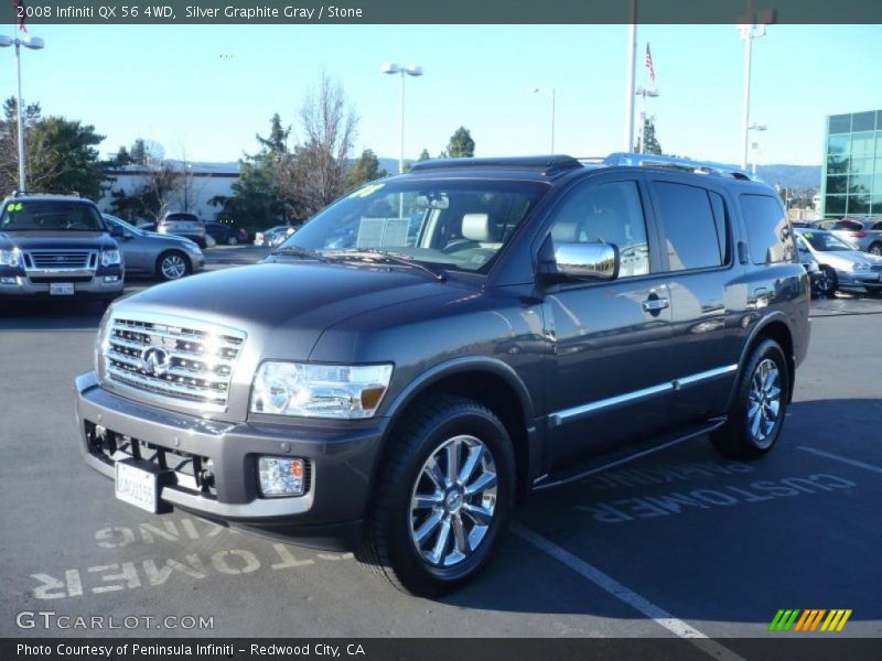 Silver Graphite Gray / Stone 2008 Infiniti QX 56 4WD