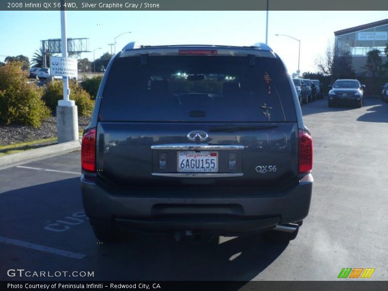 Silver Graphite Gray / Stone 2008 Infiniti QX 56 4WD