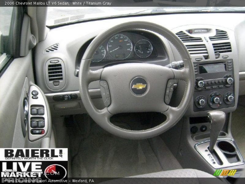 White / Titanium Gray 2006 Chevrolet Malibu LT V6 Sedan
