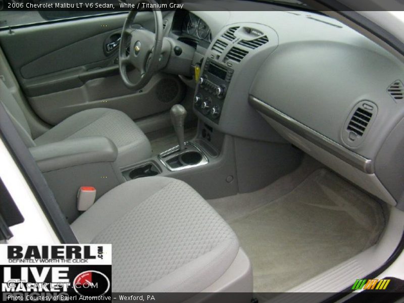 White / Titanium Gray 2006 Chevrolet Malibu LT V6 Sedan