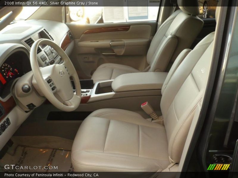 Silver Graphite Gray / Stone 2008 Infiniti QX 56 4WD