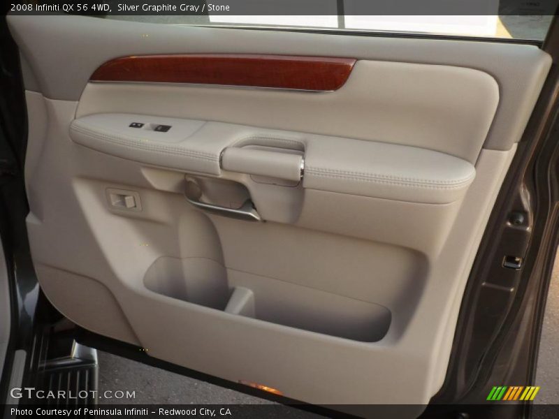 Silver Graphite Gray / Stone 2008 Infiniti QX 56 4WD