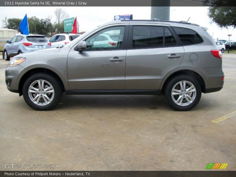 Mineral Gray / Gray 2011 Hyundai Santa Fe SE