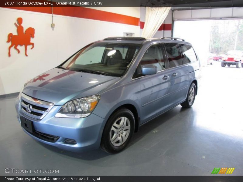 Ocean Mist Metallic / Gray 2007 Honda Odyssey EX-L