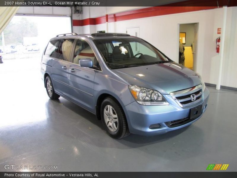 Ocean Mist Metallic / Gray 2007 Honda Odyssey EX-L