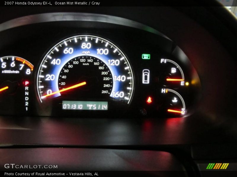 Ocean Mist Metallic / Gray 2007 Honda Odyssey EX-L