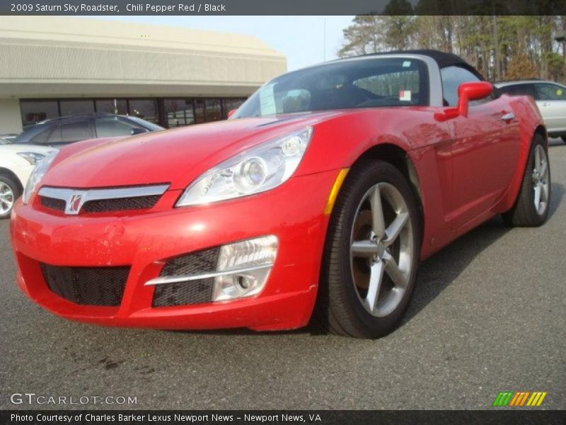 Chili Pepper Red / Black 2009 Saturn Sky Roadster