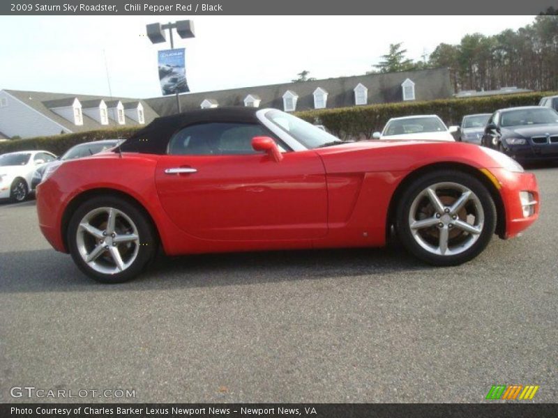 Chili Pepper Red / Black 2009 Saturn Sky Roadster